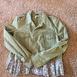 Free People Jacket with Floral Peplum